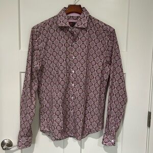 Consequence Men’s Dress Shirt Mauve Paisley Sz  S